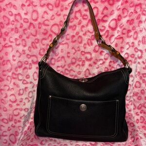 Coach Chelsea pebbled leather turnlock shoulder bag
